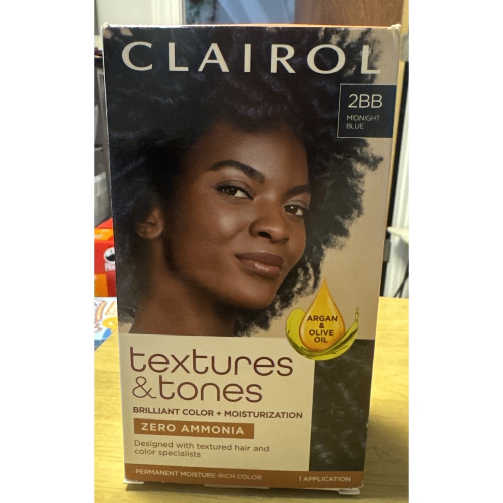 Clairol Textures & Tones Permanent Hair Dye, 2BB Midnight Blue Hair Color 1 Pack